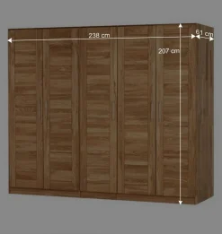 Drehtürenschrank Cranos aus Wildeiche Massivholz^Wohnen Outlet