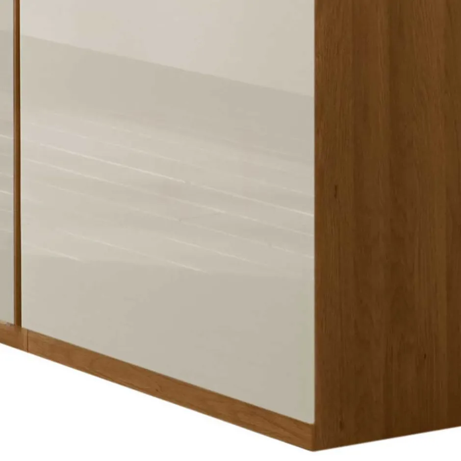 Drehtürenschrank mit Glasfront in Beige - Emdsiva^Wohnen Best