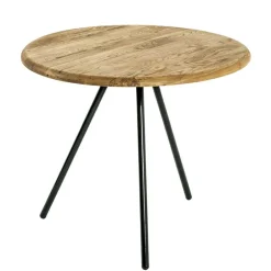 Wohnen Dreibein Beistelltisch mit Holzplatte aus Eiche - Berga