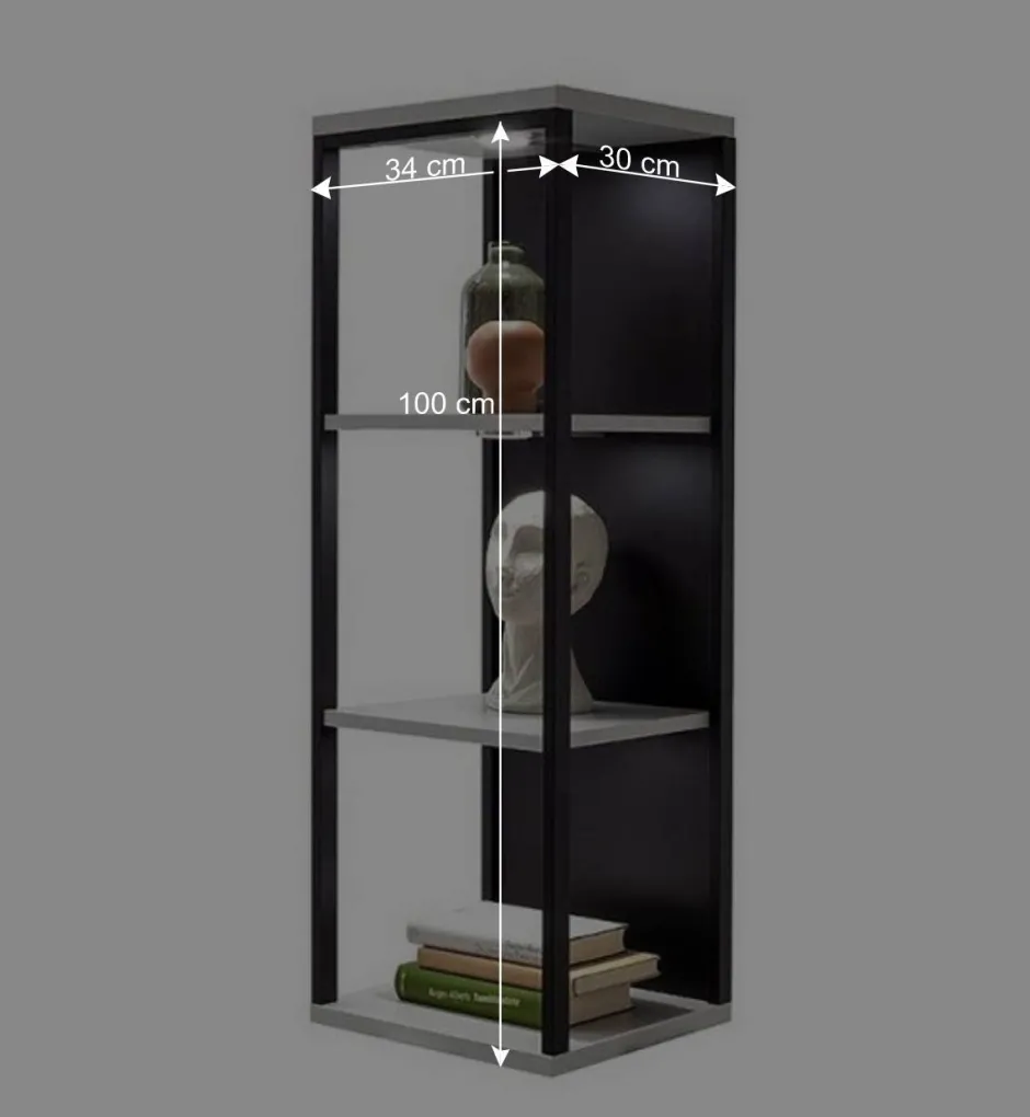 Wohnen Dreiseitig offenes Wandregal in Weiß - Loazin