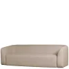 Wohnen Dreisitzer Couch aus Chenille in Beige - Chake