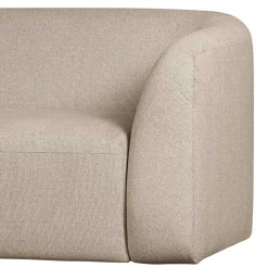 Wohnen Dreisitzer Couch aus Chenille in Beige - Chake