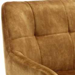 Wohnen Dreisitzer Esstisch Polsterbank in Ocker Velours - Cacassa