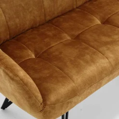 Wohnen Dreisitzer Esstisch Polsterbank in Ocker Velours - Cacassa
