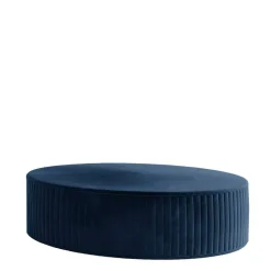 Wohnen Dunkelblauer Polsterhocker mit 27 cm Höhe - Stem