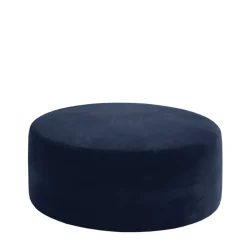 Dunkelblauer Sitzhocker aus Samt - Blou^Wohnen Discount