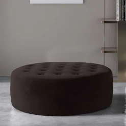 Dunkelbrauner Sitzhocker mit 28 cm Höhe - Anroca^Wohnen Online