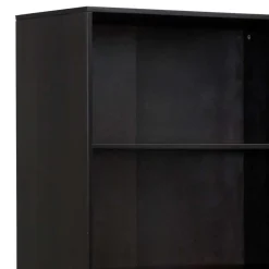 Dunkelbraunes Holzregal mit Wiener Geflecht Natur - Idamoro^Wohnen