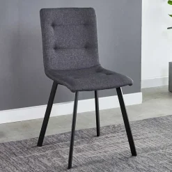 Wohnen Dunkelgraue Essstühle in Modern - Nicoleta (2er Set)