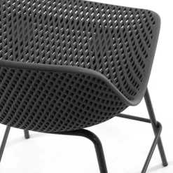 Wohnen Dunkelgraue Tresenstühle mit Sitzschale - Malka (4er Set)