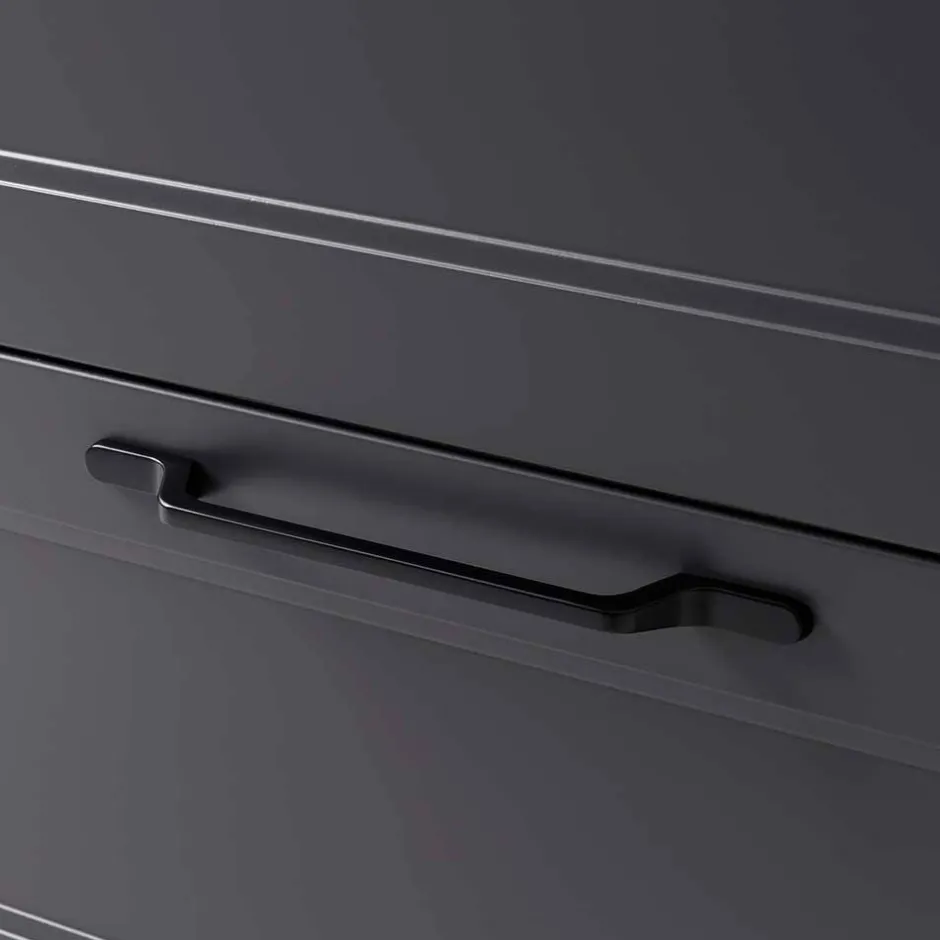 Dunkelgraue Waschkonsole mit Einlassbecken - Novelya^Wohnen New