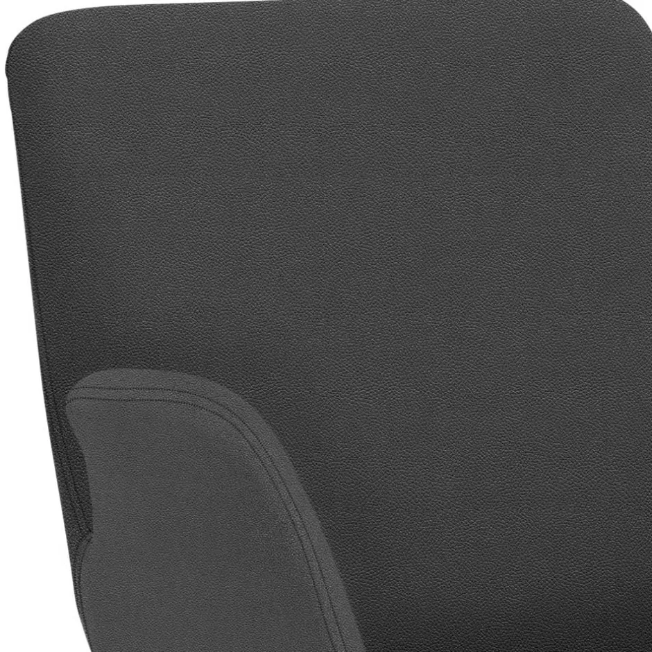 Dunkelgrauer Barstuhl aus Microfaser - Umya^Wohnen Outlet