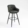 Dunkelgrauer Barstuhl mit 74 cm Sitzhöhe - Complice (2er Set)^Wohnen Sale