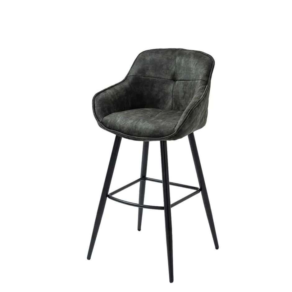 Dunkelgrauer Barstuhl mit 74 cm Sitzhöhe - Complice (2er Set)^Wohnen Sale