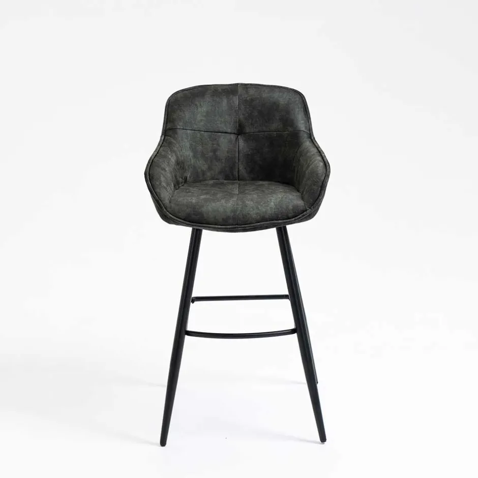 Dunkelgrauer Barstuhl mit 74 cm Sitzhöhe - Complice (2er Set)^Wohnen Sale