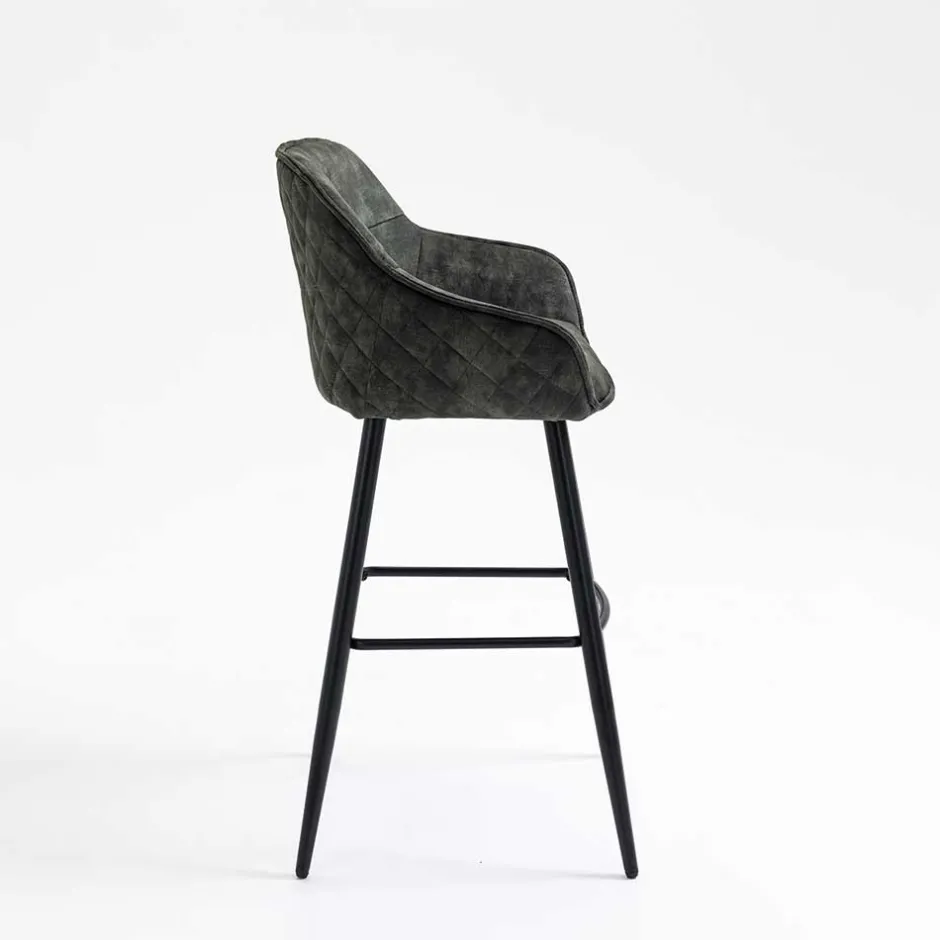 Dunkelgrauer Barstuhl mit 74 cm Sitzhöhe - Complice (2er Set)^Wohnen Sale