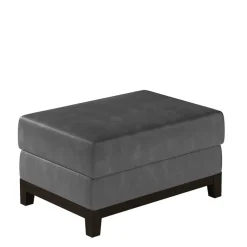 Dunkelgrauer Sitzhocker aus Samt - Triumph^Wohnen New