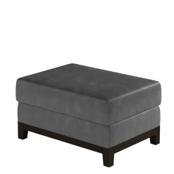 Dunkelgrauer Sitzhocker aus Samt - Triumph^Wohnen New