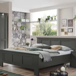 Dunkelgraues Bettgestell in 180 cm Breite - Mataram^Wohnen Online