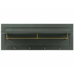 Wohnen Dunkelgrüne Landhaus Garderobe mit 4 Haken - Niestov