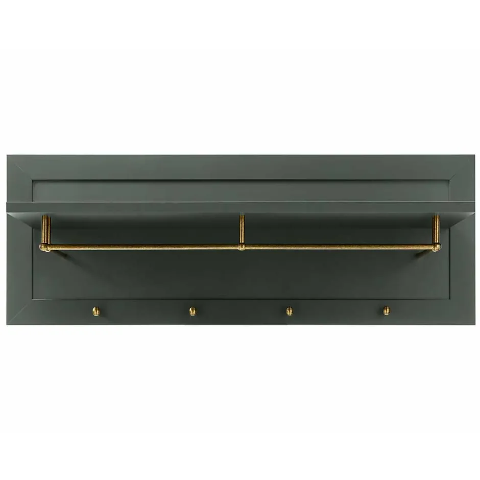 Wohnen Dunkelgrüne Landhaus Garderobe mit 4 Haken - Niestov