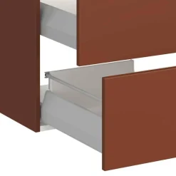 Dunkelroter Waschtisch für zwei Armaturen - Exeler^Wohnen Outlet