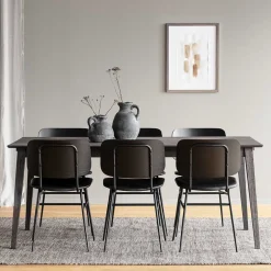 Dunkle Essgruppe im Skandi Design - Casna (siebenteilig)^Wohnen Outlet