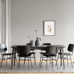 Dunkle Essgruppe im Skandi Design - Casna (siebenteilig)^Wohnen Outlet