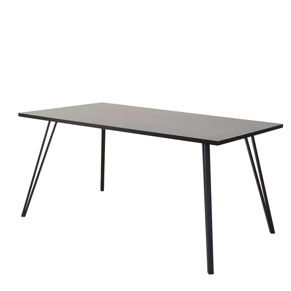 Dunkle Essgruppe mit Schwingstühlen - Basilico (fünfteilig)^Wohnen