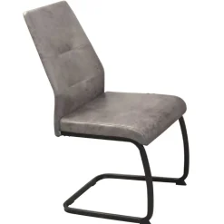 Dunkle Essgruppe mit Schwingstühlen - Basilico (fünfteilig)^Wohnen