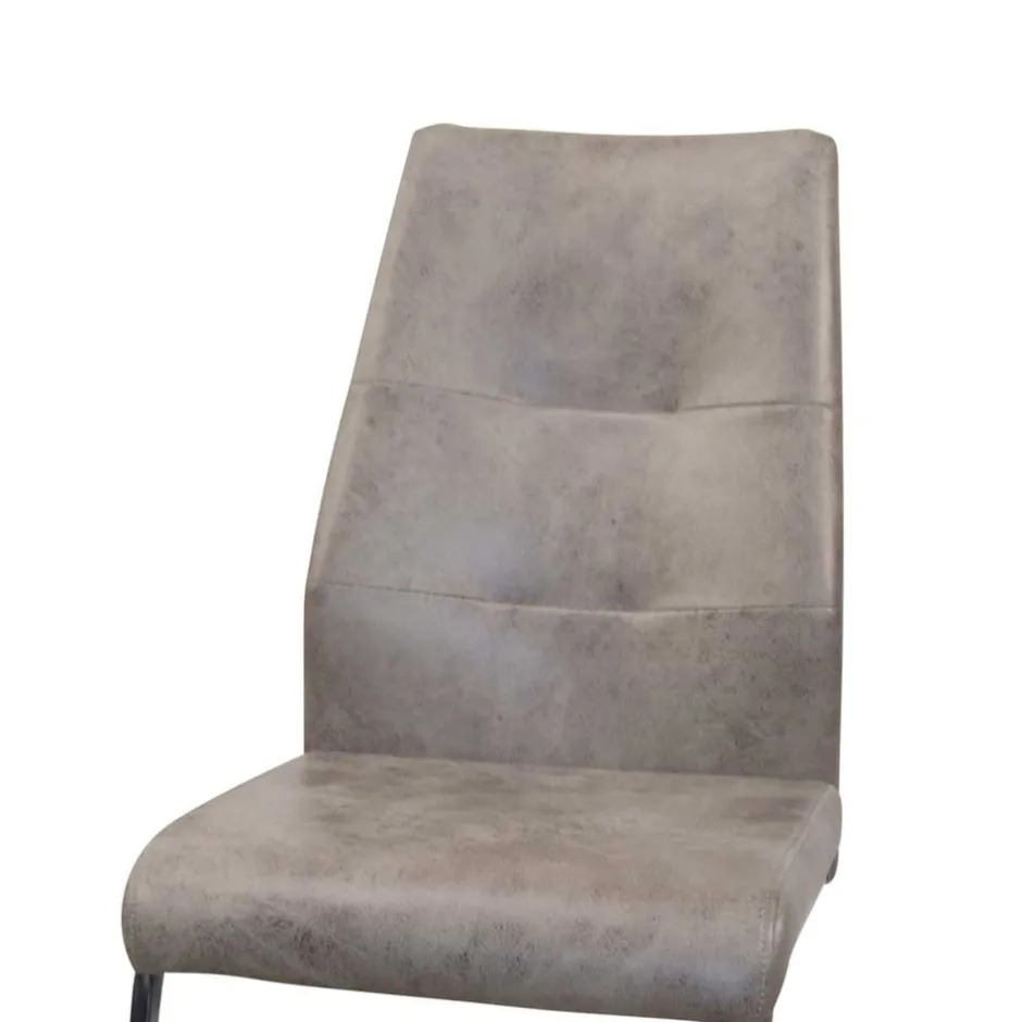 Dunkle Essgruppe mit Schwingstühlen - Basilico (fünfteilig)^Wohnen