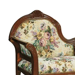 Wohnen Dunkle Telefonbank im Barock Stil Magari mit floralem Muster