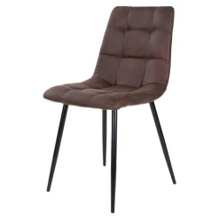 Wohnen Dunkler Eiche Tisch & Stühle in Dunkelbraun - Jovena (siebenteilig)