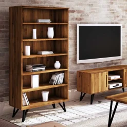 Wohnen Echtholz Regal aus Wildeiche Massivholz - Mandirov