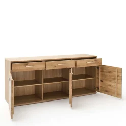 Wohnen Echtholz Sideboard in Eiche Bianco - Crokas