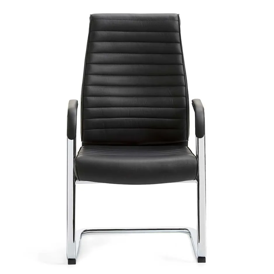 Wohnen Echtleder Schwingstuhl mit Armlehnen - Fieston