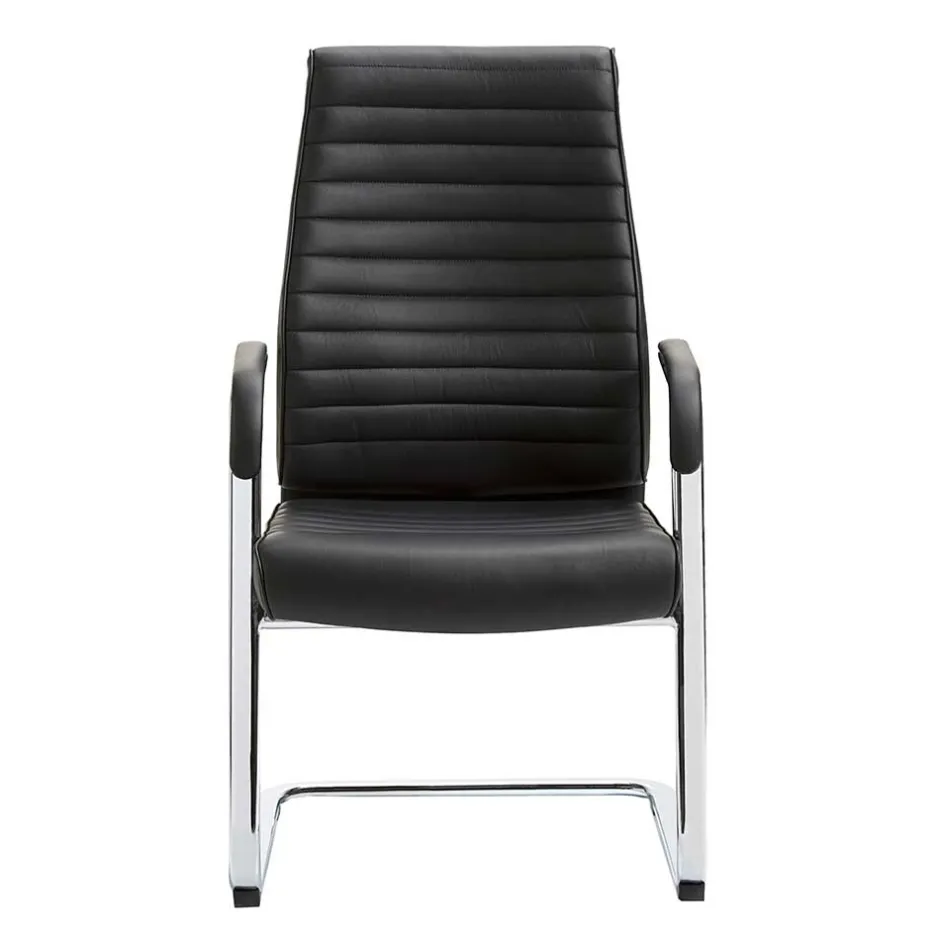 Wohnen Echtleder Schwingstuhl mit Armlehnen - Fieston