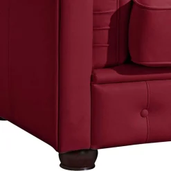 Wohnen Echtleder Sessel in Rot - Geoloro