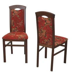 Eckbank Set in Nussbaum Braun mit Rot - Baltymore (vierteilig)^Wohnen Online