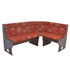 Eckbank Set in Nussbaum Braun mit Rot - Baltymore (vierteilig)^Wohnen Online