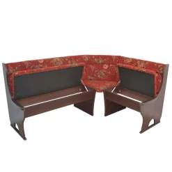 Eckbank Set in Nussbaum Braun mit Rot - Baltymore (vierteilig)^Wohnen Online