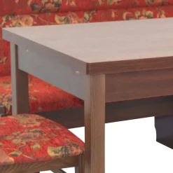 Eckbank Set in Nussbaum Braun mit Rot - Baltymore (vierteilig)^Wohnen Online