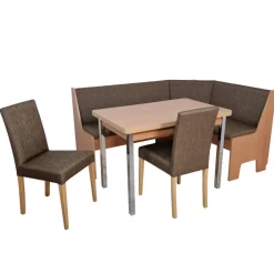 Wohnen Eckbank Tischgruppe mit fünf Sitzplätzen - Buryas (vierteilig)