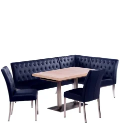 Wohnen Eckbankgruppe in Dunkelblau - Curedo (vierteilig)