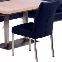 Wohnen Eckbankgruppe in Dunkelblau - Curedo (vierteilig)