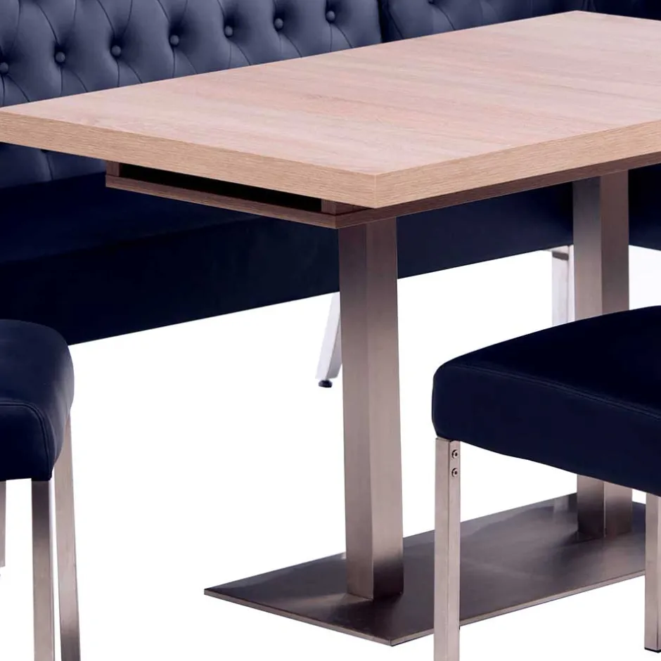 Wohnen Eckbankgruppe in Dunkelblau - Curedo (vierteilig)