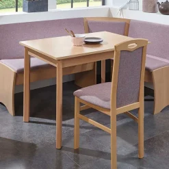 Wohnen Eckbankgruppe in Rosa Jutta & Buchefarben (vierteilig)