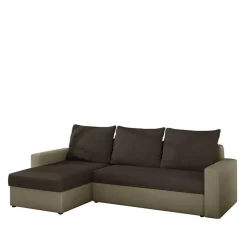 Wohnen Eckbettsofa in Braun und Beige - Rodaris