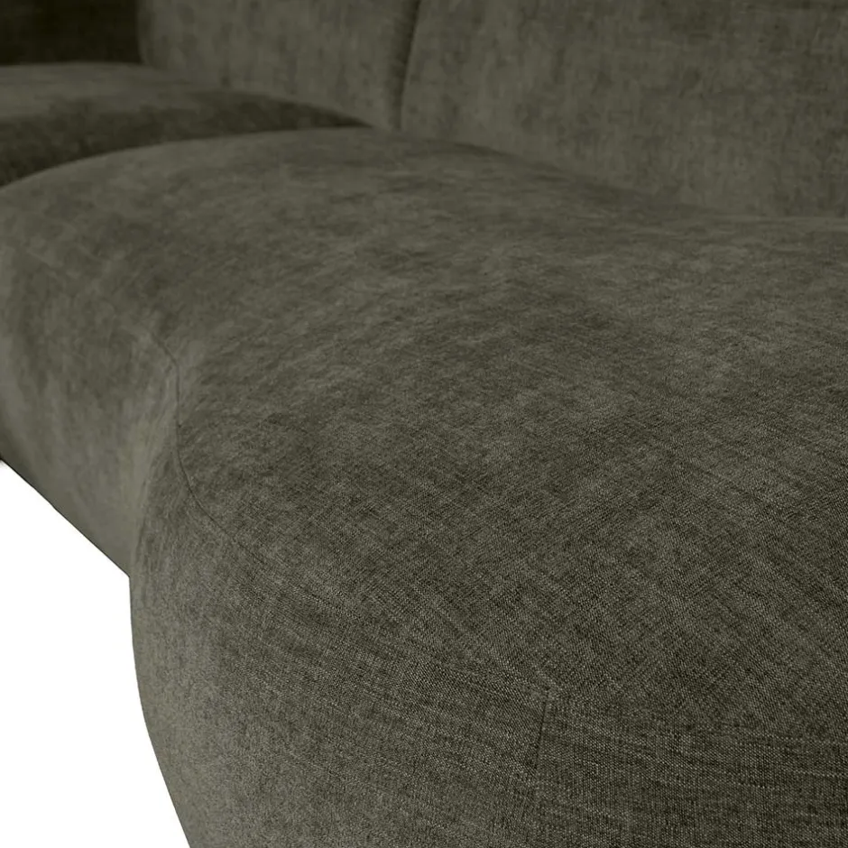 Wohnen Eckcouch in Graugrün Webstoff - Grover