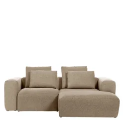 Wohnen Eckcouch Sofalandschaft in Beige Chenille - Ruhnau